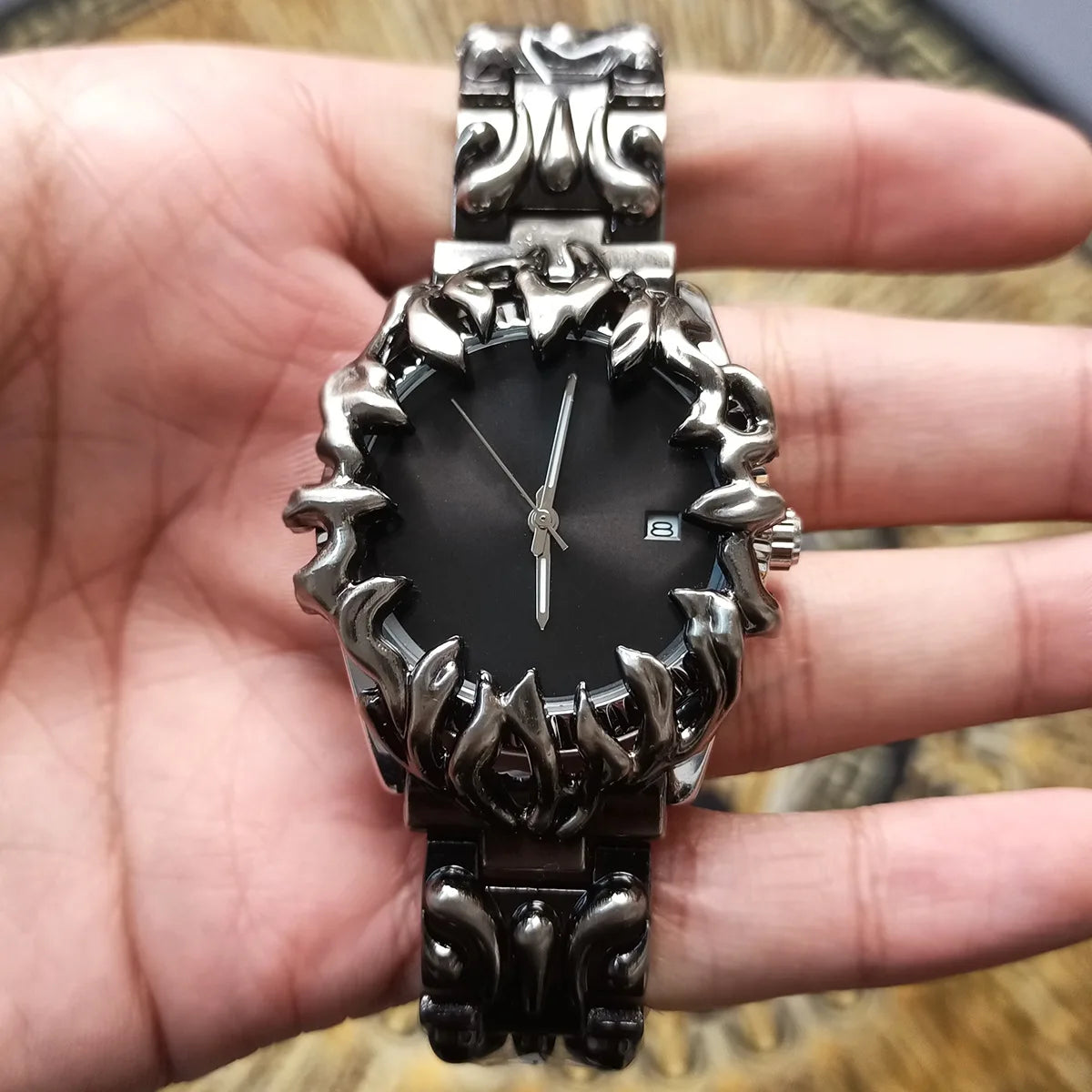 Black demon claw watch